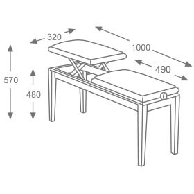 Dimensions de la banquette double BG4